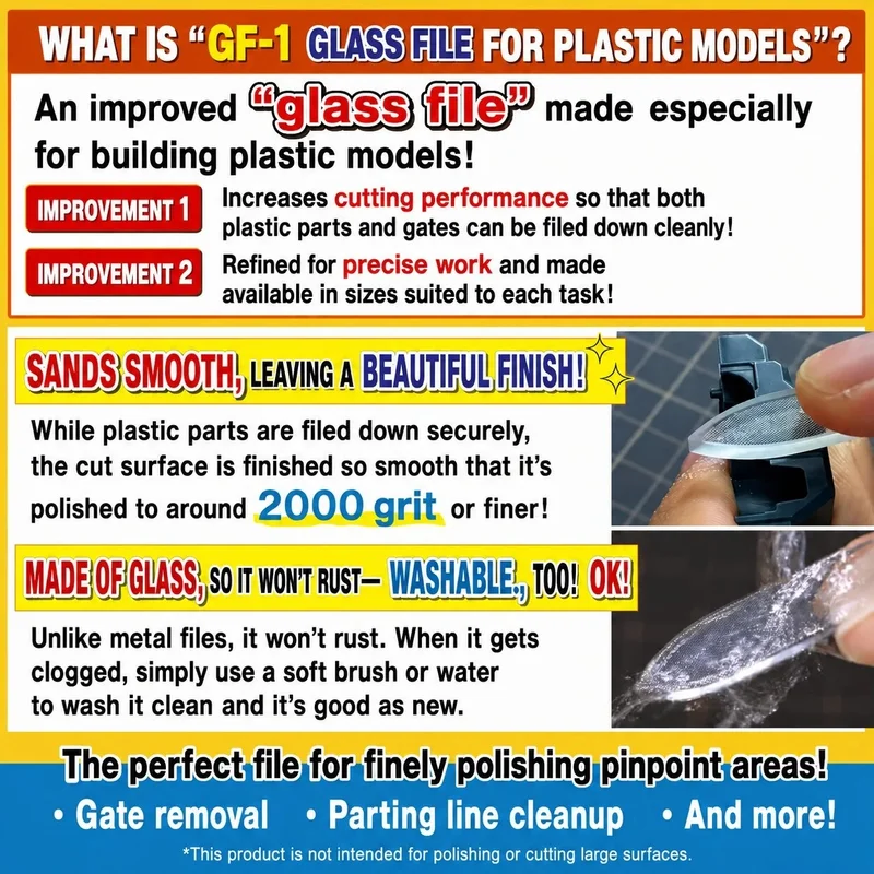 Glass File For Plastic Models GF-1